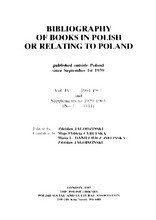 BIBLIOGRAPHY OF BOOKS IN POLISH OR RELATING TO POLAND