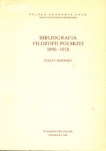 Bibliografia filozofii polskiej 1896-1918
