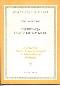 Delimitacja tekstu literackiego