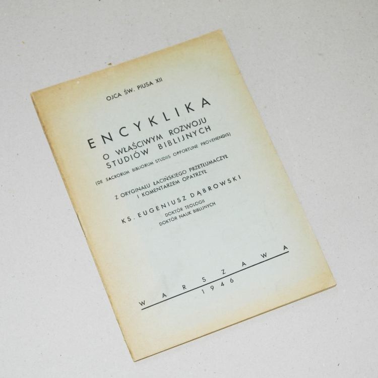 Encyklika o właściwym rozwoju studiów biblijnych