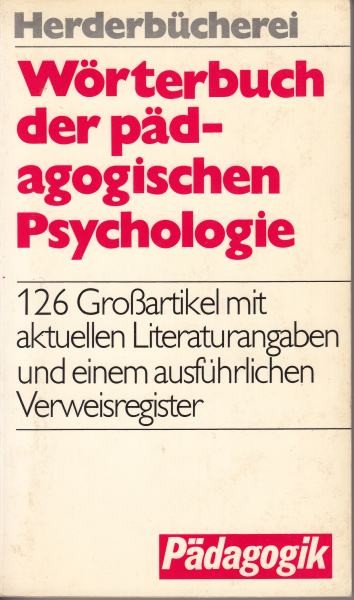 Wörterbuch der pädagogischen Psychologie 