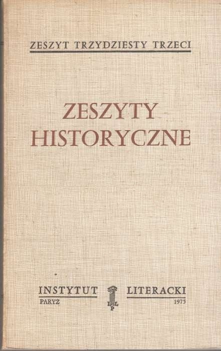 Zeszyty historyczne z. 33  (paryski oryginał)