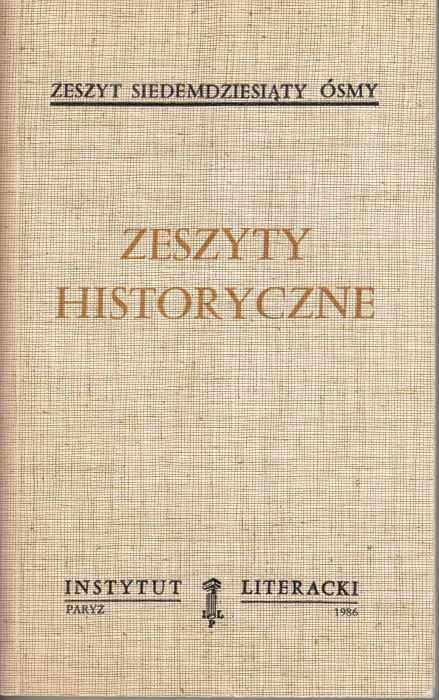 Zeszyty Historyczne z. 78 (paryski oryginał)