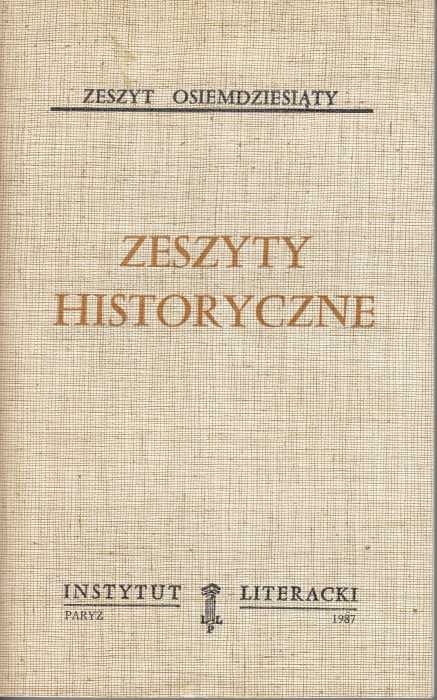 Zeszyty Historyczne z. 80 (paryski oryginał)
