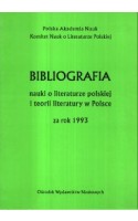 Bibliografia nauki o literaturze polskiej i teorii literatury w Polsce za rok 1993